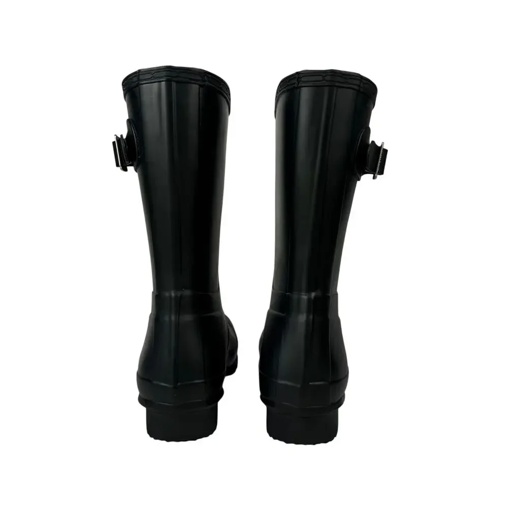 Hunter Original Short Rain Boots Mens‎ 7 Womens 8 Matte Black Waterproof Rubber